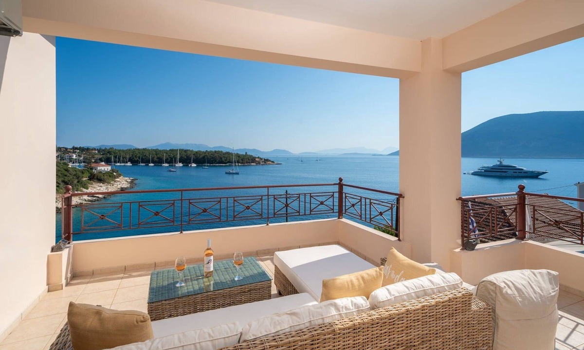 Matsoukata Villa | Beachfront Aetheria House, Wonderful Sea Views, Furnished Terrace, Fiskardo