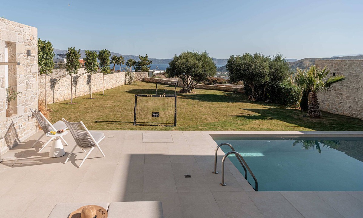 Kaliviani Villa | Himmel Villa I - Private pool, seaview&playground