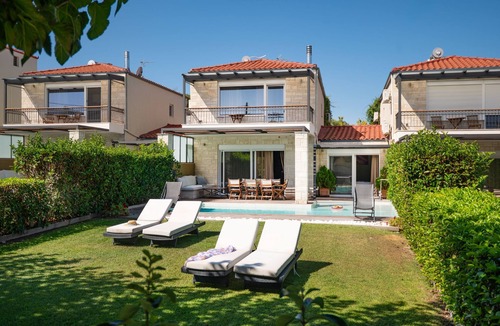 Pallini Villa | 4 Bedroom Villa, Private Pool and Garden, 2 Bathrooms, A/C, Wifi, Close to the beach and restaurants
