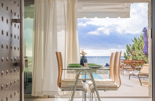 Pefki Villa | An exquisite and luminous seaside villa. The epitome of coastal serenity.