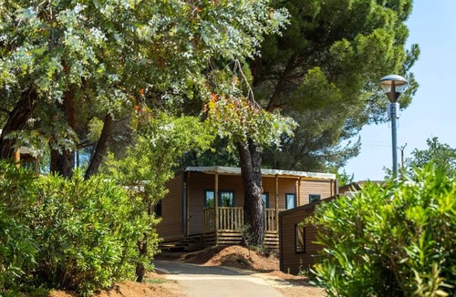 La Crau House | Aqua 4-Room Mobile Home for 6 People, Air-Conditioned + TV, 2 Bathrooms