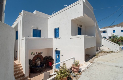 Perissa Apartment | Double Room with View 8: Sea View, Balcony & Air Conditioning