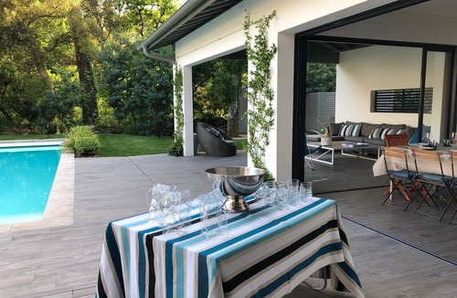 Soorts-Hossegor Villa | Villa 170m² Standing 6 rooms 14 pers, heated pool, 900m beach, 300m center