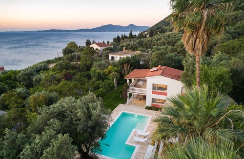 Benitses Villa | Villa Sol - private pool, stunning sea views, fast internet, sleeps 6+