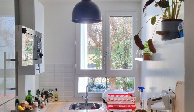 Beautiful apartment in Paris's 19th arrondissement, a 1-minute walk from the metro, with a pool 🥇 Quiet and pleasant.