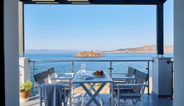 Eleia Seafront Villa with Private Pool & Sea View