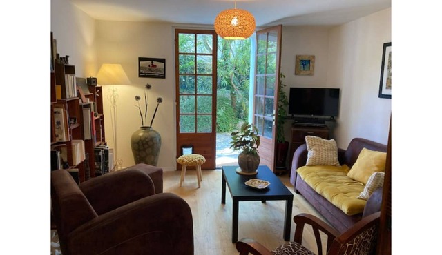 Garden level accommodation in a villa with swimming pool