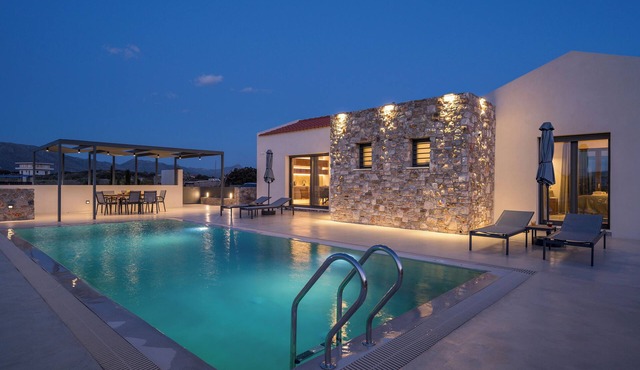 Modern villa with private heated pool and great view!