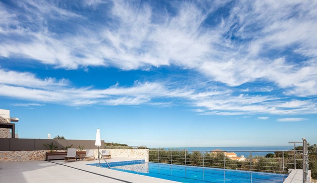 Oinolithos Luxury Villa Merlin - Sea views, 1 km from the beach, private pool!