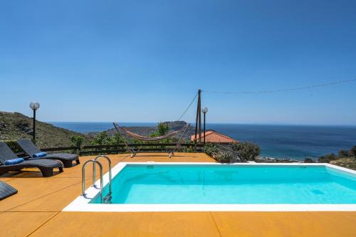 Seaview Villa Mirthios Panorama with Private Swimming Pool and BBQ!