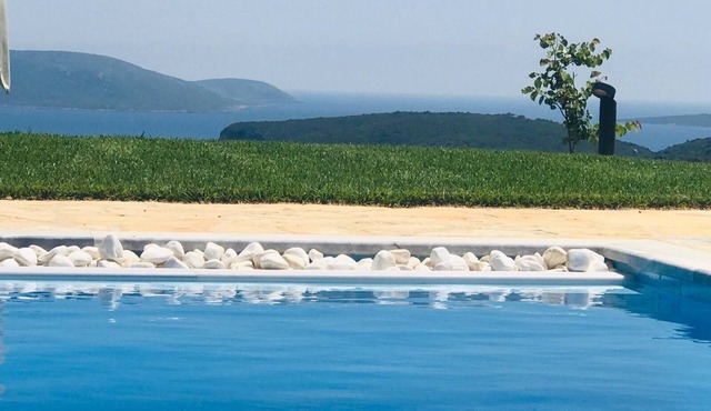 Villa Kamaria Luxury villa with private swimming pool, terraces, valley and sea views.