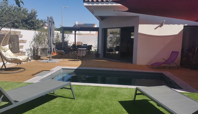 villa neuve contemporaine de plain pied, équipée bébé