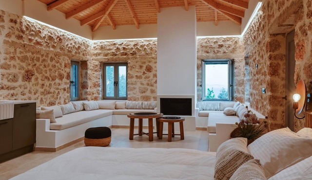 Villa Nevas (5000sqm plot with Private Stone House with Pool and Amazing Seaview)
