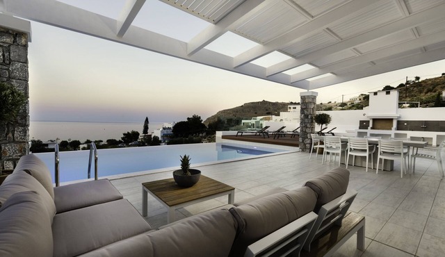 Villa Serene with Private Pool & Sea Views in Lindos (Vlicha beach)