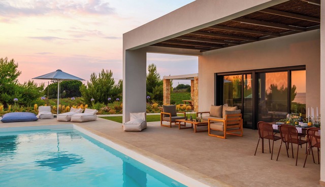 Villa with private infinity pool, sea view & sunset. Nobus Villas 1